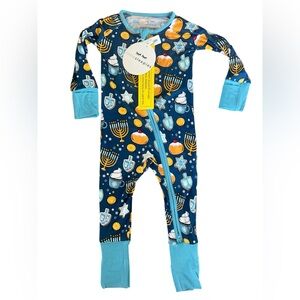 Little Sleepies Hanukkah Sweets Bamboo Viscose Holiday Zippy Sz 6-12 Months
